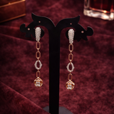 Aurora Link Drop Diamond Earrings