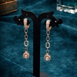 Eterna Halo Link Diamond Earrings