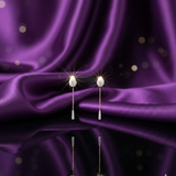 Celestial Dewdrop Tassel Diamond Earrings