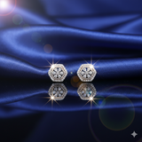 Hexagonal Frost Bloom Diamond Studs