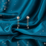 Diamond Gilded Orb Waterfall Earrings
