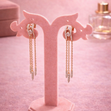 Celestia Tassel Diamond Earrings