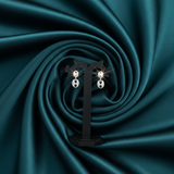 Diamond Linked Oval Orbit Earrings