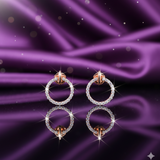 Diamond Infinity Circle Studs