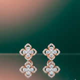 Quatrefoliate Bloom Diamond Studs
