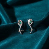 Emerald Serpent Radiance Diamond Earrings