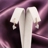 Amare Heart Drop Diamond Earring