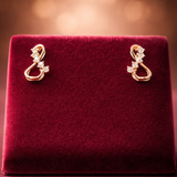 Golden Whisper Diamond Earrings