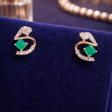 Emerald Whisper Diamond Earrings