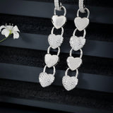 Cascading Hearts of Dreams Silver Earrings - Diavo Jewels