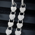 Cascading Hearts of Dreams Silver Earrings - Diavo Jewels