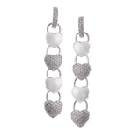 Cascading Hearts of Dreams Silver Earrings - Diavo Jewels