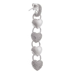 Cascading Hearts of Dreams Silver Earrings - Diavo Jewels