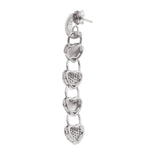 Cascading Hearts of Dreams Silver Earrings - Diavo Jewels