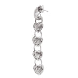 Cascading Hearts of Dreams Silver Earrings - Diavo Jewels