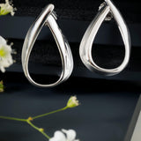 Modern Muse Rhodium Dangles - Diavo Jewels