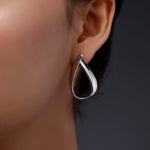 Modern Muse Rhodium Dangles - Diavo Jewels