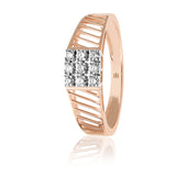 Gleaming Matrix Lattice Diamond Ring