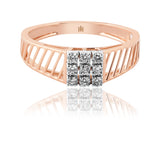 Gleaming Matrix Lattice Diamond Ring