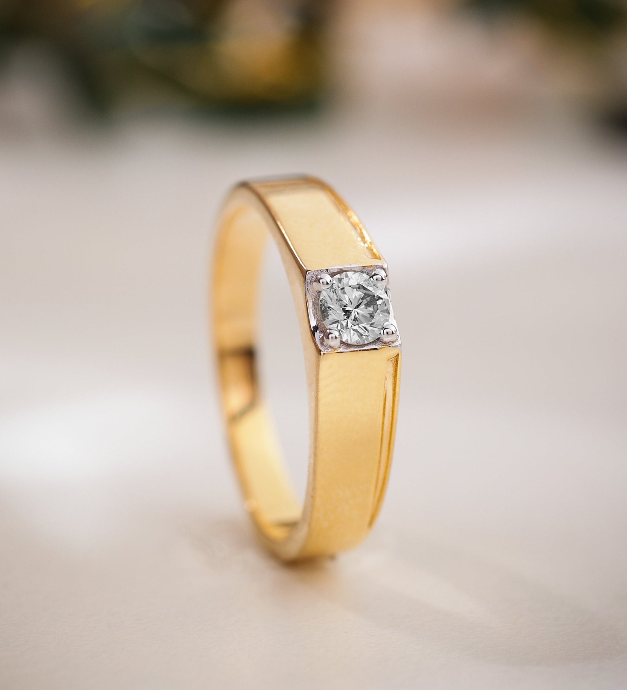 Solitaire Tanishq Engagement Ring For Man Solitaire Grandeur Men's