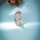 Hexagonal Mesh Men's Diamond Ring