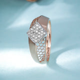 Hexagonal Mesh Men's Diamond Ring