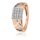 Dazzling Tessera Duo Tone Men's Diamond Ring