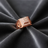 Imperial Bastion Signet Diamond Ring