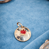 Crimson Crowned Majesty Kids Diamond Pendant