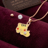 Minimal Pikachu Kids Diamond Pendant