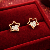 Stellar Heart Kids Diamond Earrings