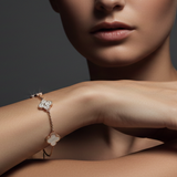 Mother-of-Pearl Alhambra Station Diamond Bracelet