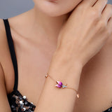 Enchanted Lotus Diamond Bracelet: