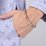 Silver Apex Duo Tone Men's Bracelet