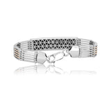 Titan Mesh Dual-Tone Men's Silver Bracelet