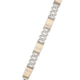 Golden Stride Cross-Link Men's Silver Bracelet