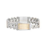 Golden Stride Cross-Link Men's Silver Bracelet