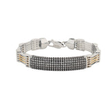 Titan Mesh Dual-Tone Men's Silver Bracelet