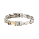 Titan Mesh Dual-Tone Men's Silver Bracelet