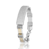 Apex Radiant Bar-Link Men's Silver Bracelet