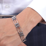 Aurum Axis Men's Silver Bracelet