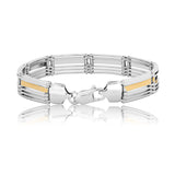 The Golden Mesh Horizon Men's Silver Bracelet