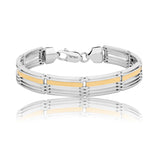 The Golden Mesh Horizon Men's Silver Bracelet