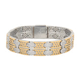 Golden Grandiose Interlocked Men's Silver Bracelet