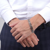 Crisslink Royale Dual-Tone Men's Silver Bracelet