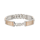 Crisslink Royale Dual-Tone Men's Silver Bracelet