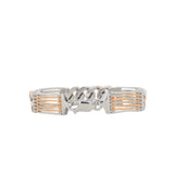 Crisslink Royale Dual-Tone Men's Silver Bracelet