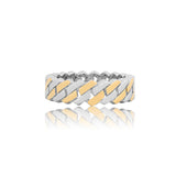 The Valiant Paved Gold-Plated Men's Silver Ring