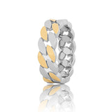 Elliptic Heritage Gold-Plated Men's Silver Band