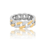 Elliptic Heritage Gold-Plated Men's Silver Band